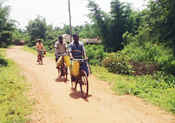 Seven kilometers to go to get Ration