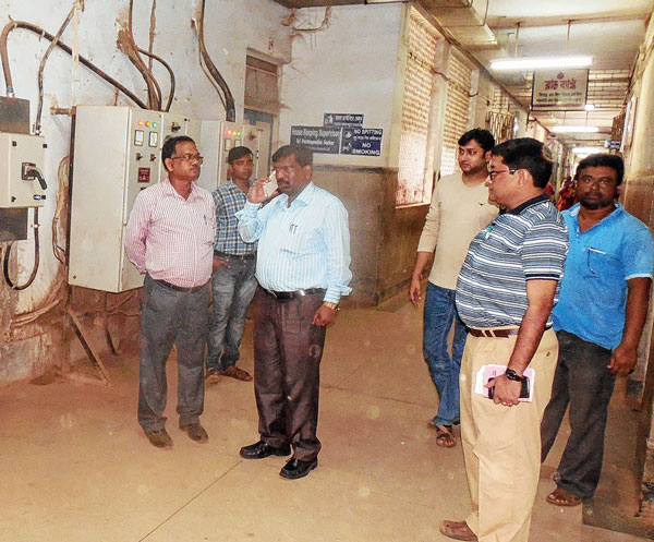 Chief Health minister went for inspection of fire extinguishing system