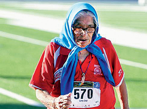 100 years old indian woman wins gold in 100 meter sprint  