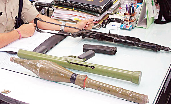 Firearms recovered from Purulia