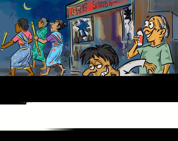 Drunkers Looting Country Liquor Bottles in Purulia