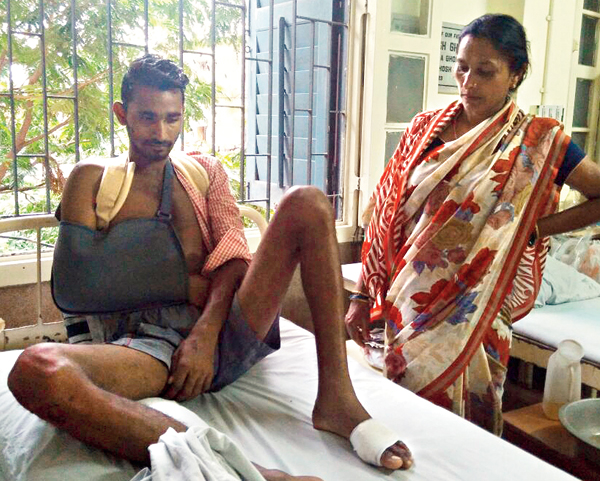 ‘Walking with scooty, the car came from behind and hit me’