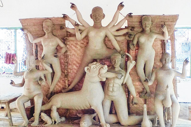 Different method to worship durga at chanchal