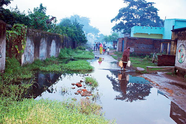 Question arise over the befitting condition of road due to rain