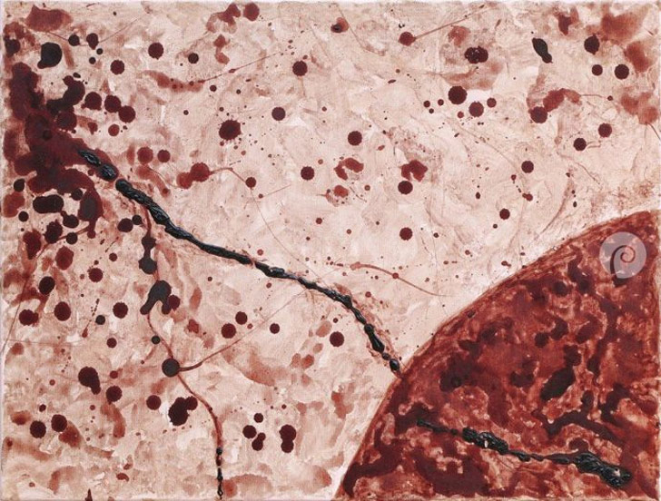 This artist paints baby in the womb with her menstrual blood dgtl