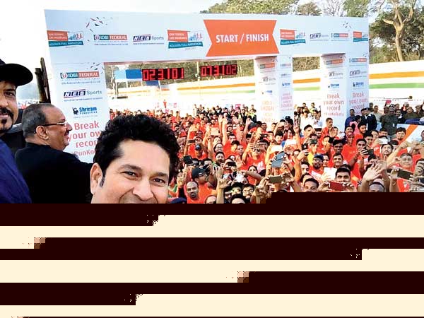 Sachin Tendulkar unveils full Marathon in Kolkata