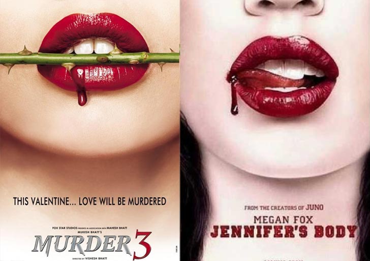 ২০০৯-এর হলিউড হরর ফিল্ম ‘জেনিফার্স বডি’র পোস্টার আর ২০১৩-র বলিউড ছবি ‘মার্ডার ৩’-এর পোস্টারও যেন হুবহু এক!