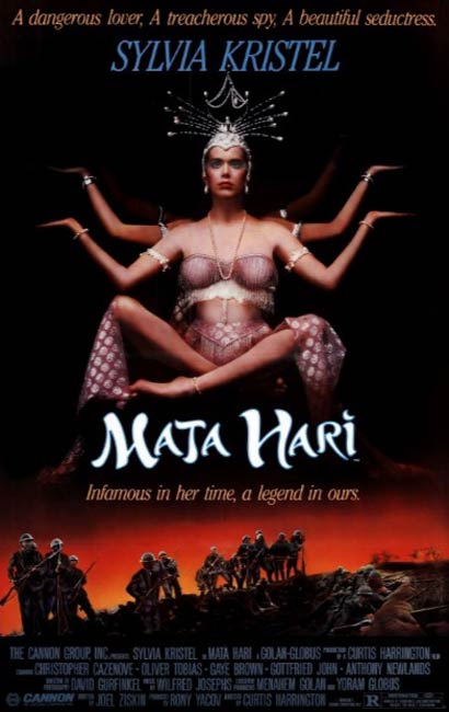 ১৯৮৫তে কুর্টিস হ্যারিংটনের পরিচালনায় মাতা হারির চরিত্রে অভিনয় করেছিলেন সিলভিয়া ক্রিস্টেল। গুপ্তচরের ভূমিকায় তাঁর অভিনয় বেশ প্রশংসিত হয়েছিল।