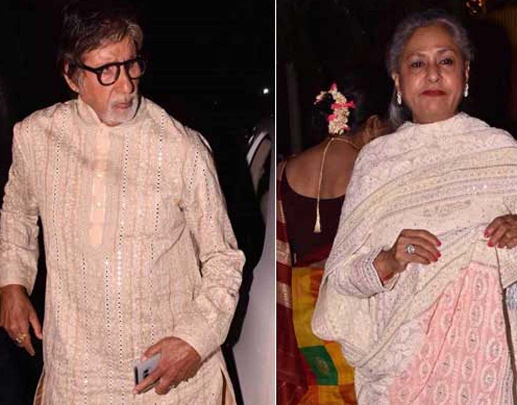 ব্যস্ততা থাকলেও পার্টির জন্য সময় বের করেছিলেন অমিতাভ ও জয়া বচ্চন।