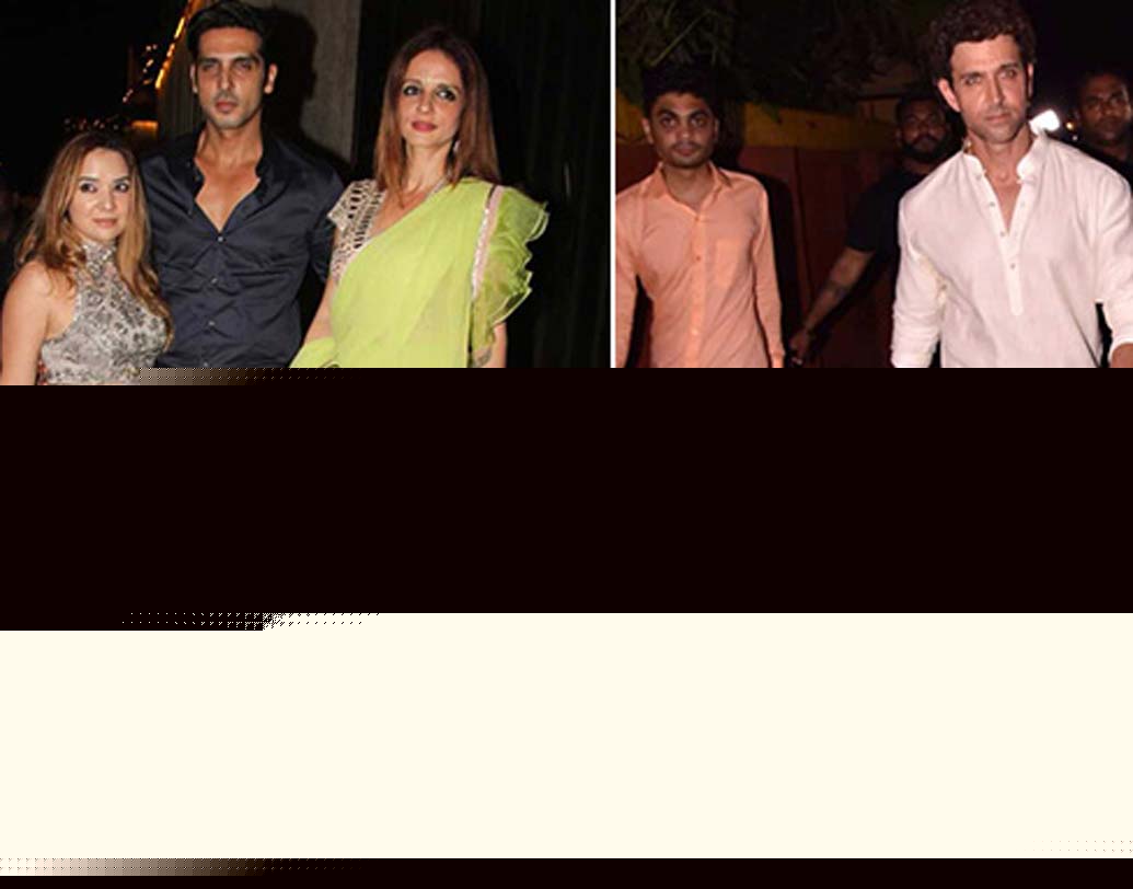 হৃতিক রোশন একা এলেও ভাই জায়েদ খানকে সঙ্গে নিয়ে এলেন সুজান খান।