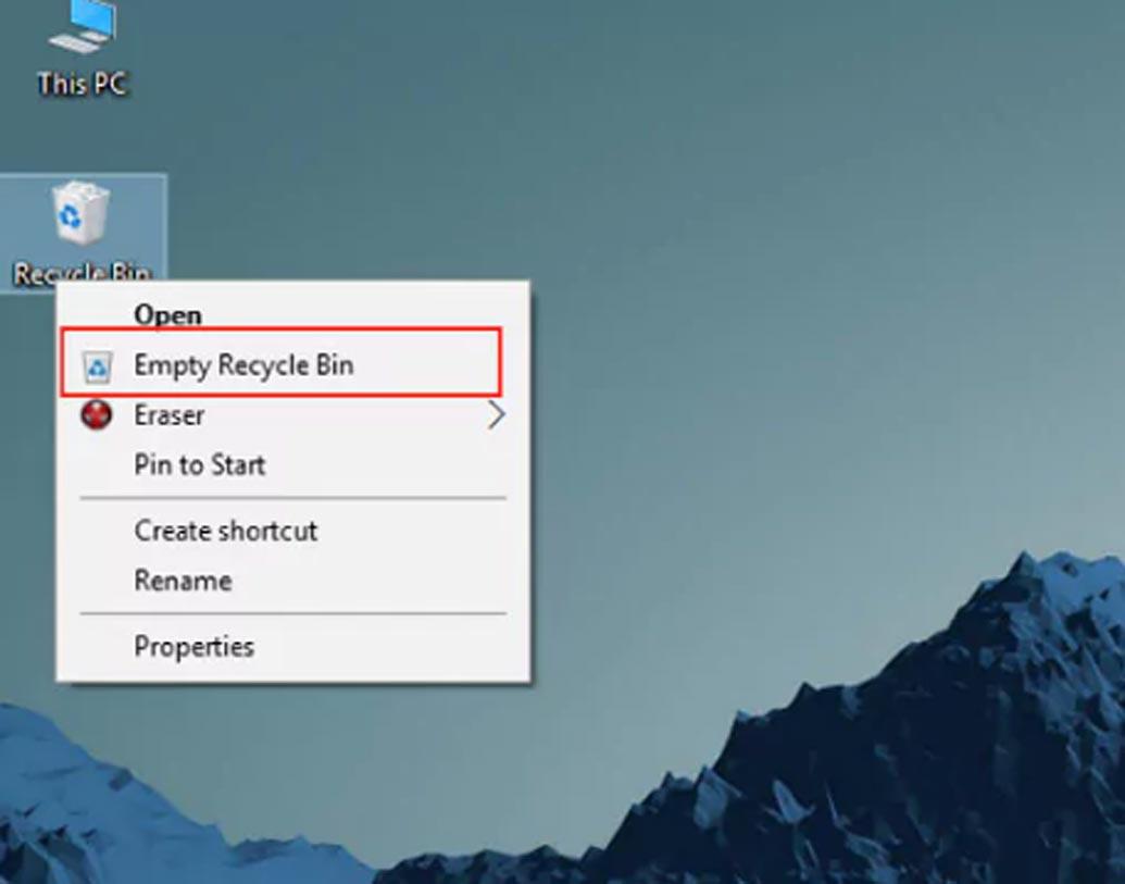 তা হলে কী করবেন? রয়েছে তিনটি পদ্ধতি। ‘লেভেল ১’: আপনার কম্পিউটারের ‘রিসাইকেল বিন’-এ বিনে গিয়ে রাইট ক্লিক করুন। ‘এম্পটি রিসাইকেল বিন’ বলে একটা অপশন দেবে। সেখানে ক্লিক করলেই সেভ হওয়া ডিলিটেড ফাইলগুলো মুছে যাবে।
