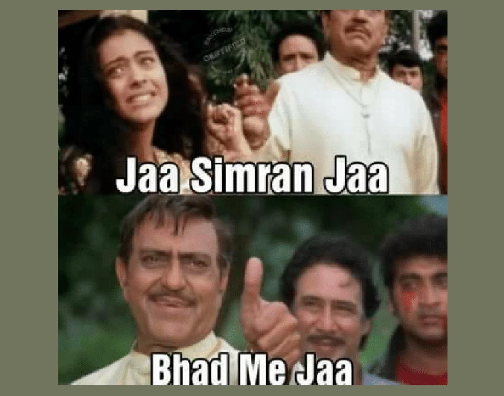 রাগী বাবা অমরিশ পুরী। ‘যা সিমরন যা’ না বলে তাড়িয়েই দিল মেয়েকে।