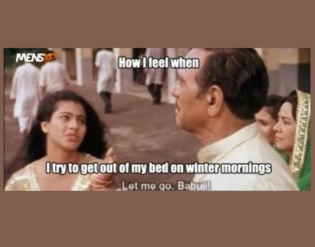 রাগী বাবা অমরিশ পুরী যখন সিমরনের হাত শক্ত করে ধরে রেখেছিল, সিমরনের কী মনে হয়েছিল? অনেকটা শীতকালের ঘুমের মতো। লেপের আরাম থেকে উঠতে ইচ্ছে করছে না, কিন্তু উঠতেই হবে!