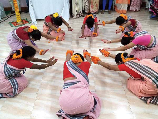 Women are in dance class at home