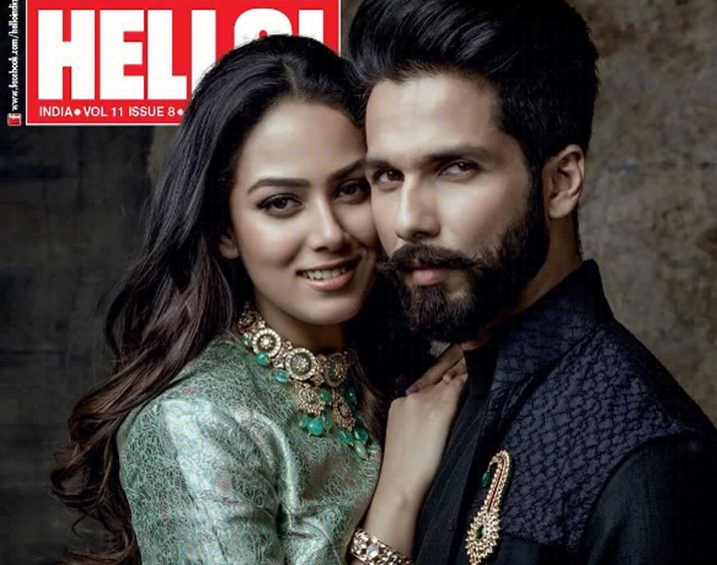 ‘হ্যালো’ ম্যাগাজিনের কভার গার্ল ও বয়, শাহিদ-মীরা জুটি।