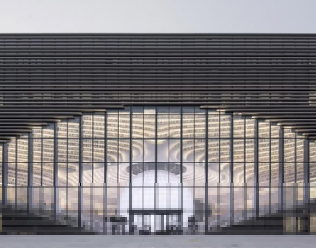 ডাচ এমভিআরডিভি সংস্থার সঙ্গে চিনের স্থানীয় ডিজাইনার টুপডি এই লাইব্রেরিটা বানিয়েছে।