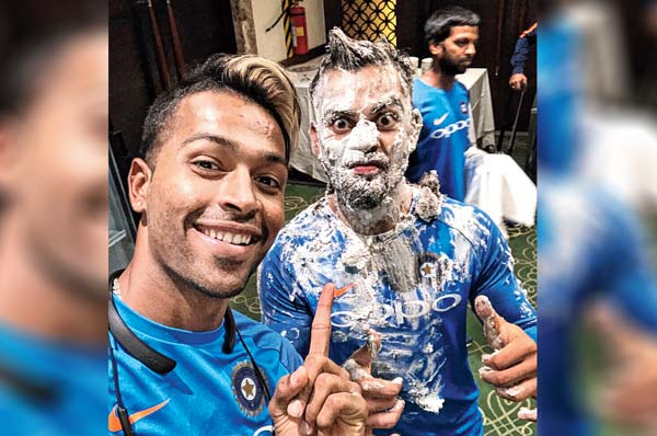 Hardik Pandya takes the perfect revenge, Virat Kohli gets cake make-up on his 29th birthday