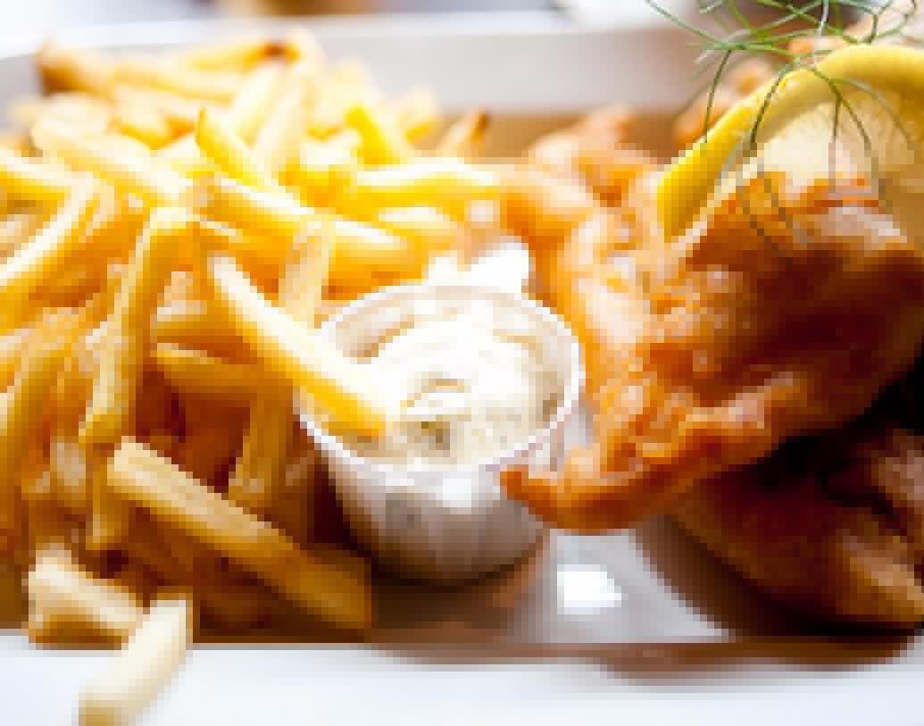 ইংলিশ স্টাইলে ব্রেকফাস্ট করবেন আর ফিস অ্যান্ড চিপ্‌স খাবেন না— এমনটা হয় নাকি! ইংল্যান্ডের পাশাপাশি অস্ট্রেলিয়া ও নিউজিল্যান্ডেও এই ডিশ প্রায় সমান জনপ্রিয়। ব্যাটারে ডুবিয়ে মাছের ফিলে ভাজা, আর সঙ্গে এক গাদা চিপ্‌স। এক প্লেটেই পাবেন ১১০৩ ক্যালোরি।