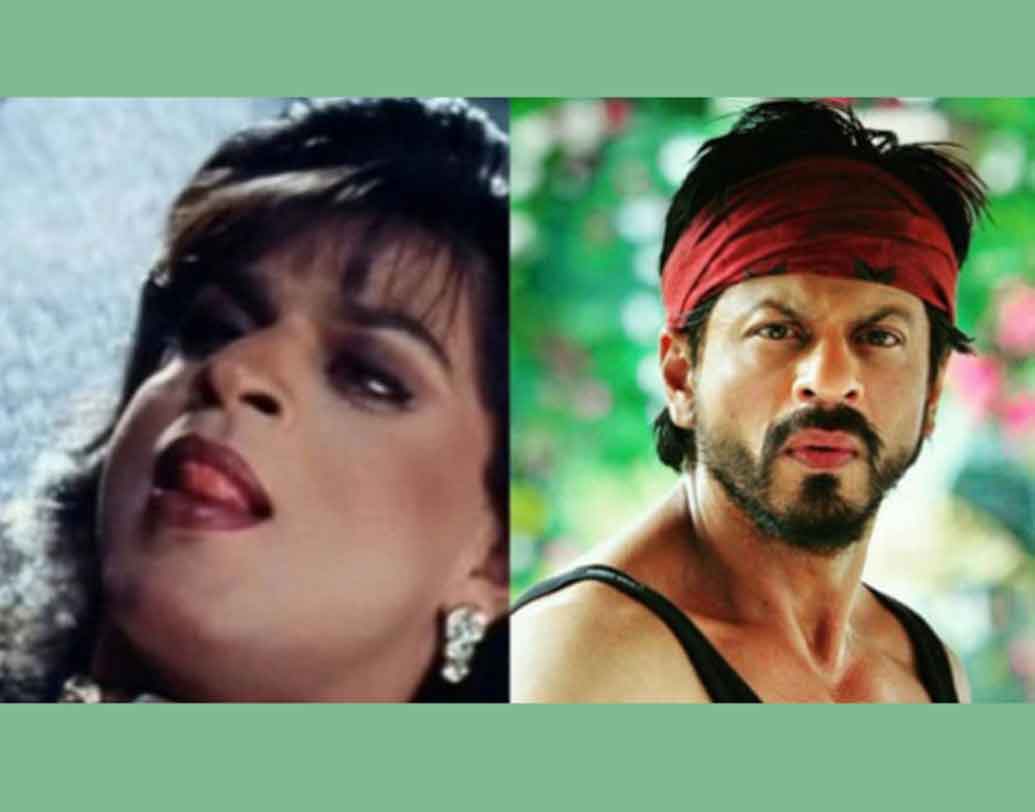 শাহরুখ খান:
চোখে কাজ, মাস্কারা, ঠোঁটে গাঢ় লিপস্টক...। ‘ডুপ্লিকেট’ ছবির একটি দৃশ্যে এ ভাবেই লাস্যময়ীর ভূমিকায় ধরা দিয়েছিলেন শাহরুখ।