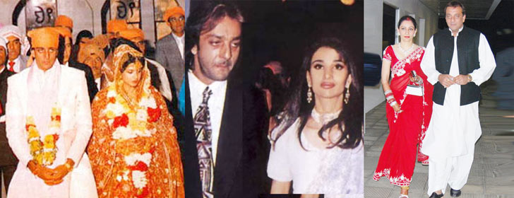 সঞ্জয়ের তিন-তিন বার বিয়ে: শিরোনামে ছিলেন তিনি, তিন তিনটি বিয়ে করে! সহ-অভিনেত্রীদের সঙ্গে একের পর এক সম্পর্ক।<br>
টিনা মুনিম থেকে মাধুরী দিক্ষিত, বিত‌র্ক কম হয়নি সঞ্জয়কে নিয়ে। ১৯৮৭ সালে তাঁর প্রথম বিয়ে হয় রিচা শর্মার সঙ্গে।<br>
মেয়েও হয়, ত্রিশলা দত্ত। রিচা ক্যানসারে আক্রান্ত হয়ে মারা যান ১৯৯৬তে। তার পরে ১৯৯৮তে দ্বিতীয় বিয়ে করেন রিয়া পিল্লাইকে।<br>
সাত বছর একসঙ্গে থাকার পর বিচ্ছেদ ঘটে সম্পর্কের।  ২০০৮-এ সঞ্জয় বিয়ে করেন মান্যতাকে। মান্যতা এখন যমজ সন্তানের মা।<br>
শাহরণ ও ইকারা। সঞ্জয়ের এ হেন বৈবাহিক জীবনের বিতর্কিত অধ্যায়ের অনেক অংশই থাকবে সিনেমাতে।