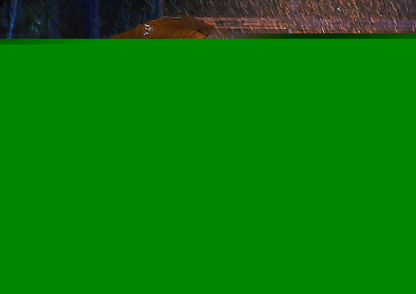 Heavy rain storm in the city of Joy