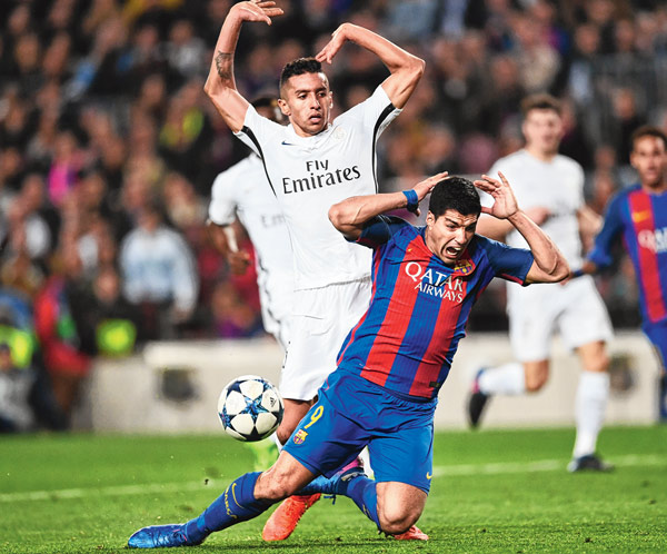 PSG team authority protest against Barcelona