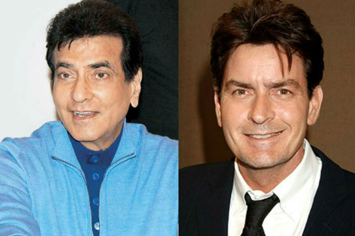 জিতেন্দ্র-চার্লি শেন: <br> 
মার্কিন অভিনেতা চার্লি আর বলিউড তারকা জিতেন্দ্রর মধ্যেও মুখের মিল অনেক।