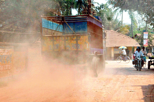 Feeder Road in Bad condition