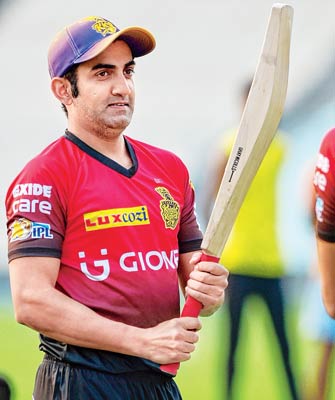 Gautam Gambhir starts practice with KKR