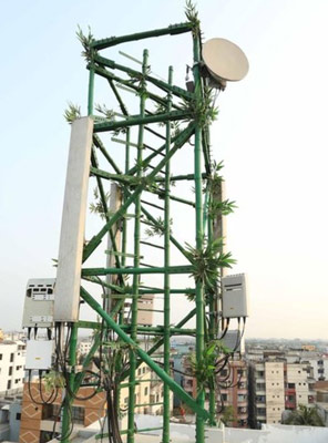 Take a look on the eco-friendly cell phone tower made up of bamboo bng dgtl
