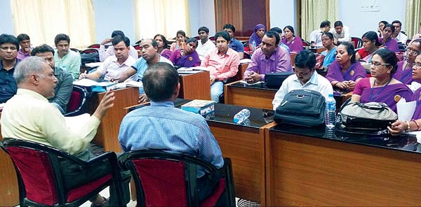 The certificate was given to staff