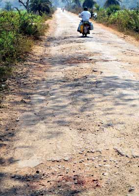 Construction of a main road is stopped from a long days