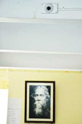 CCTV surveillance inside Visva-Bharati University