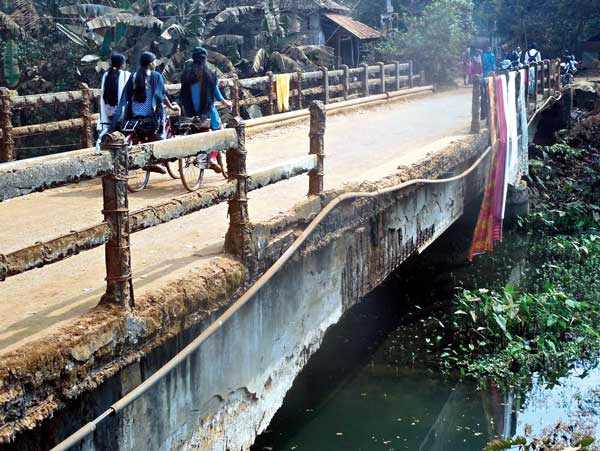 বেহাল: এই সেতুই ভাবাচ্ছে স্থানীয় বাসিন্দাদের। নিজস্ব চিত্র