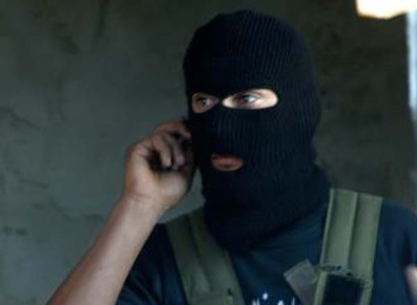 Threatened phone of militants