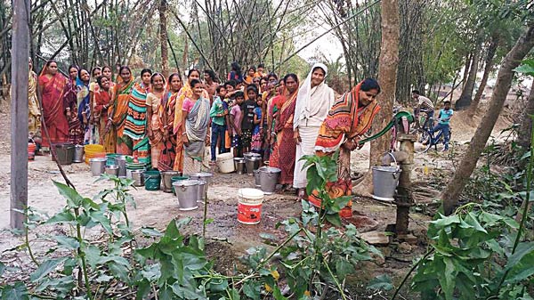 People have to depend upon irrigation water in this summer