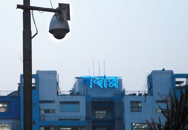 Closed circuit camera is being installed on the whole street