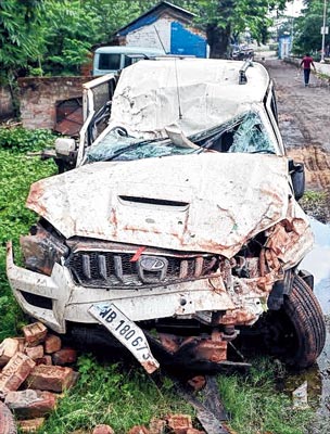 Again accident in the Durgapur Expressway, two injured