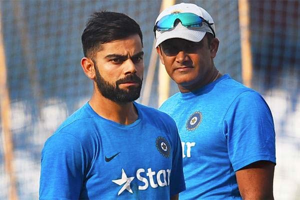That warmth is still missing between Kumble and Kohli in the nets