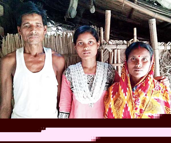 After a lot of struggle girl did good result in exam