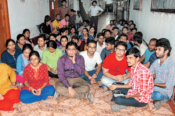 Professor Harassed a student, students have shown anger