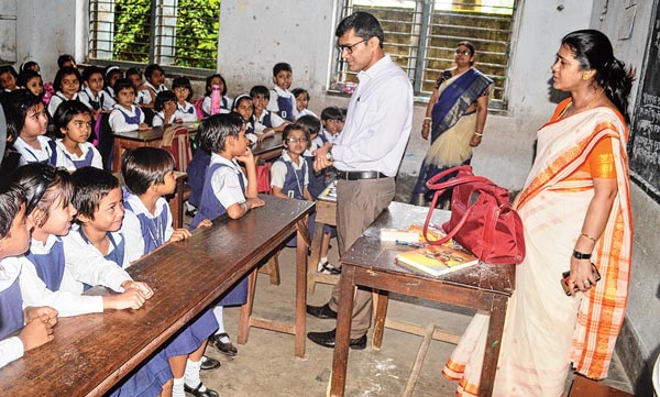 Students seemed silence while School inspector questioned