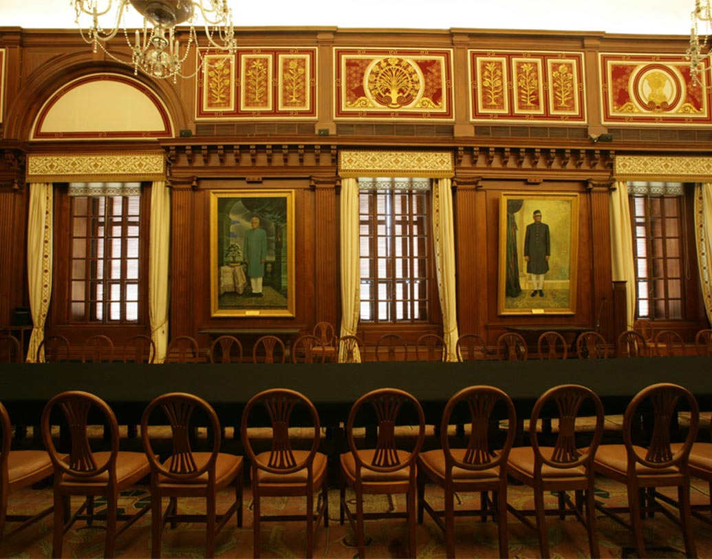 নতুন করে সেজে উঠেছে রাষ্ট্রপতি ভবনের বাঙ্কোয়েট হল