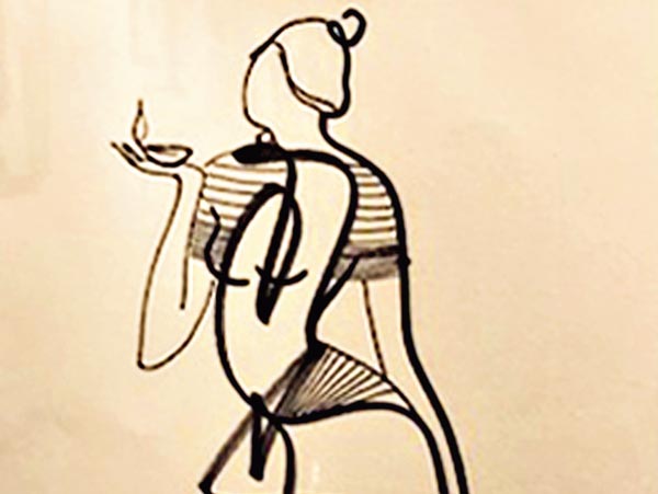 মুক্তি: অ্যাকাডেমিতে আয়োজিত ‘দ্য ভার্স অব লাইন’ শীর্ষক প্রদর্শনীর একটি ছবি