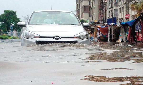 Water logging in different places after heavy rain