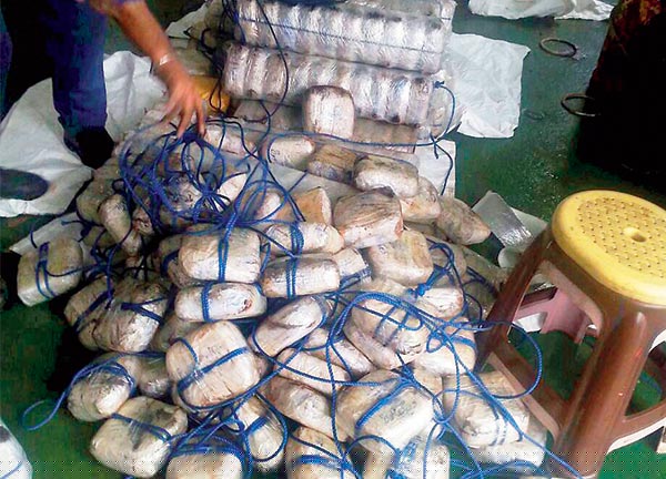 The Coast Guard seized 1,500kg of heroin from a merchant ship