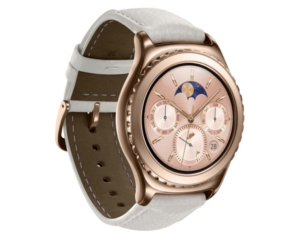 স্যামসাং গিয়ার এস ২ স্মার্টওয়াচে রয়েছে ডুয়াল কোর প্রসেসর, ১.২ ইঞ্চি টাচস্ক্রিন ডিসপ্লে, ওয়াইফাই, ব্লু টুথ, হার্ট রেট সেন্সর, অ্যাকসেলেরোমিটার, জিপিএস-এর মতো একাধিক স্মার্ট ফিচার। দাম প্রায় ৩০ হাজার টাকা।