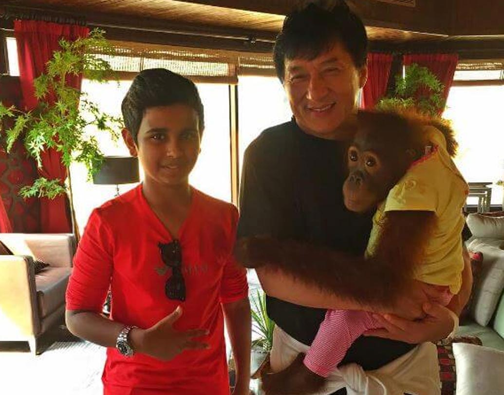 এক বার জ্যাকি চ্যানও দেখা করতে চলে এসেছিলেন র‌্যাশডের সঙ্গে। ওর পোষ্যদের সঙ্গেও ব্যাপক সখ্য তৈরি হয় এই অভিনেতার।