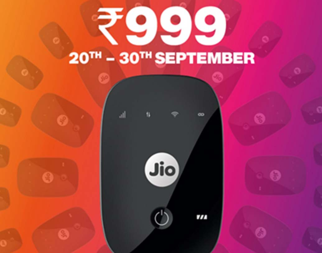 ৯৯৯ টাকায় জিও ডট কম ও ফ্লিপকার্টে পাওয়া যাচ্ছে জিওফাই।