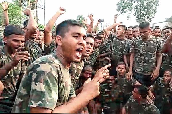 Constable dies during training, Agitation in Salua